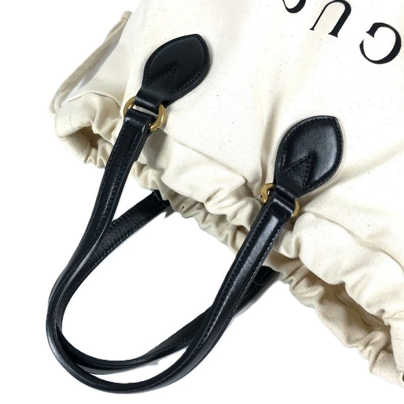 Gucci Shoulder Bag Chateau Marmont Drawst Ring Tote Bag 552403 Leather Canvas