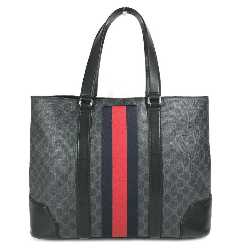 Gucci Shoulder Bag GG Supreme Sherry Line 495560 GG Supreme Canvas Black