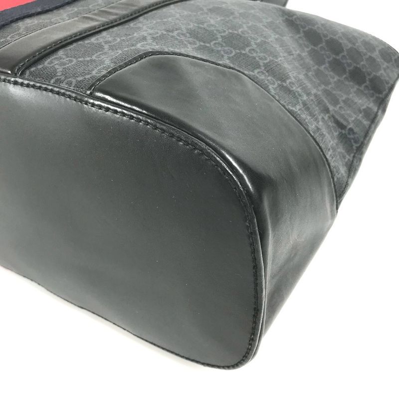 Gucci Shoulder Bag GG Supreme Sherry Line 495560 GG Supreme Canvas Black