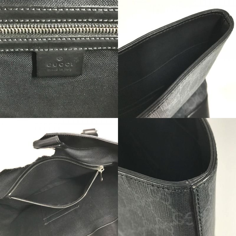 Gucci Shoulder Bag GG Supreme Sherry Line 495560 GG Supreme Canvas Black