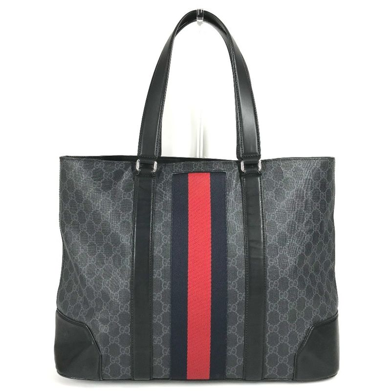 Gucci Shoulder Bag GG Supreme Sherry Line 495560 GG Supreme Canvas Black