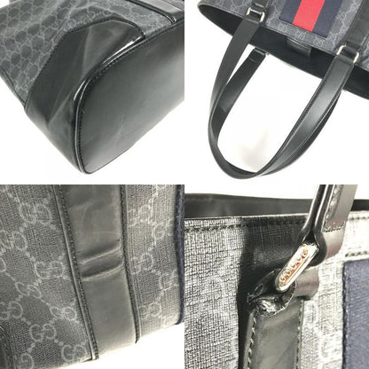 Gucci Shoulder Bag GG Supreme Sherry Line 495560 GG Supreme Canvas Black