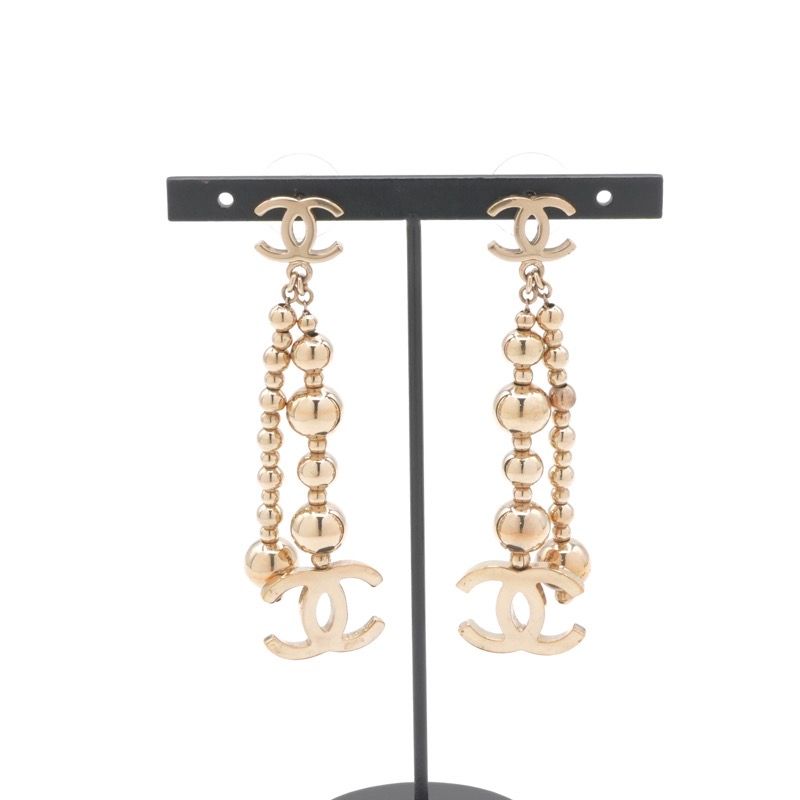 Chanel Earrings Earring Gold Coco Mark Ball