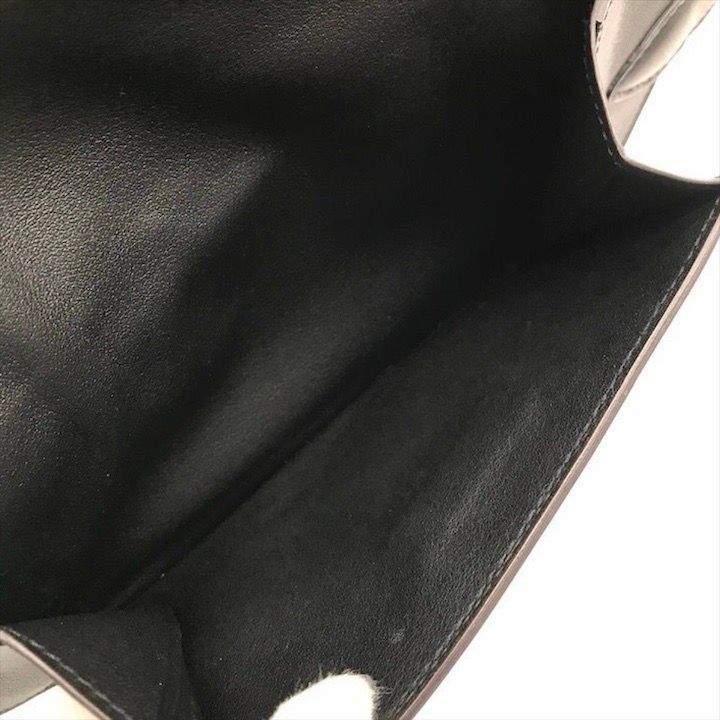 Hermes Elan Pocket Swift Waist Pouch Belt Bag Black Silver