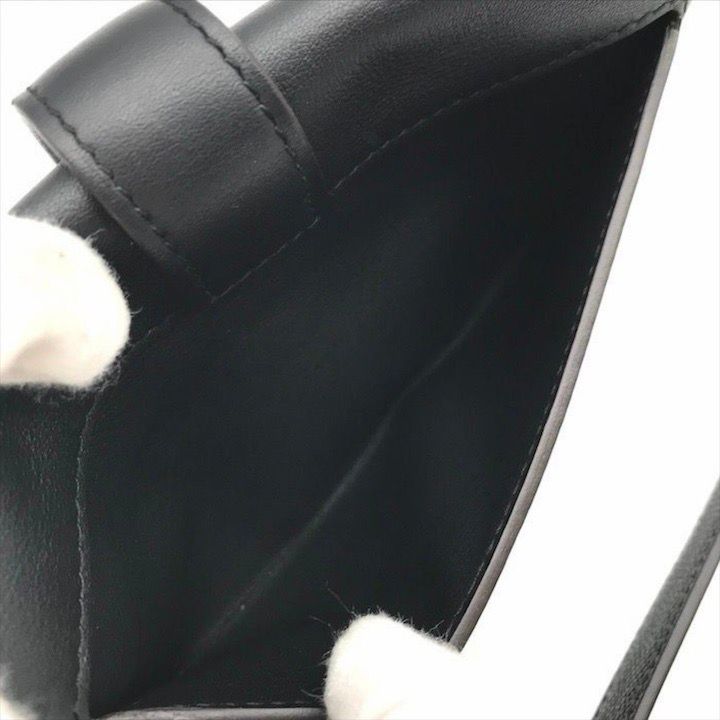 Hermes Elan Pocket Swift Waist Pouch Belt Bag Black Silver