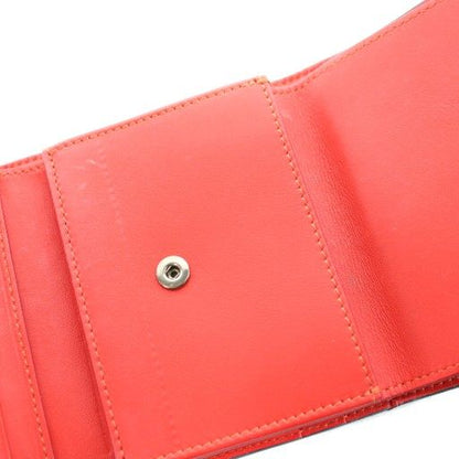 Celine Small Folded Multifunction Wallet Trifold Coin Purse Leather Beige An13