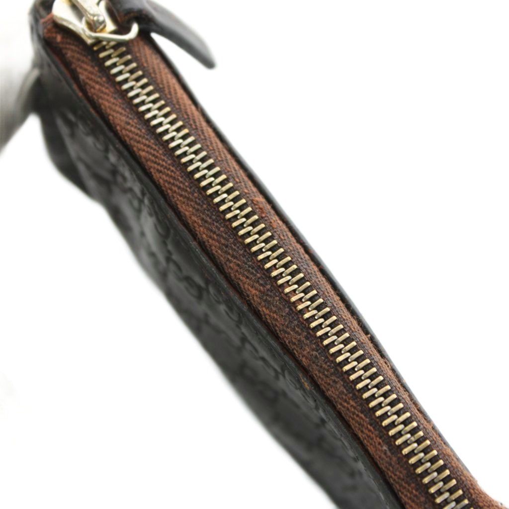 GUCCI Guccissima Coin Case Leather Black /AN14 • OH