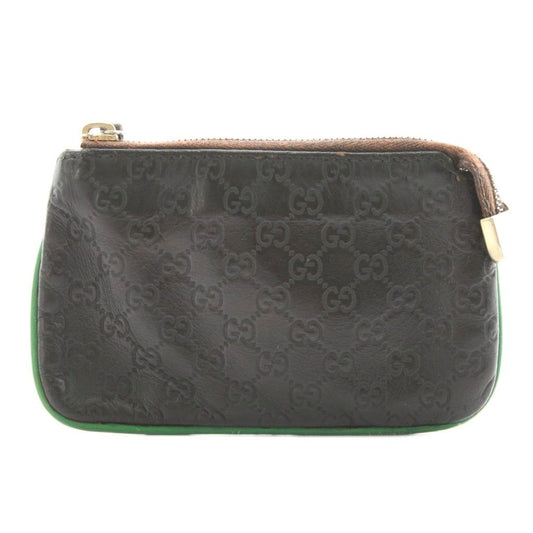 GUCCI Guccissima Coin Case Leather Black /AN14 • OH
