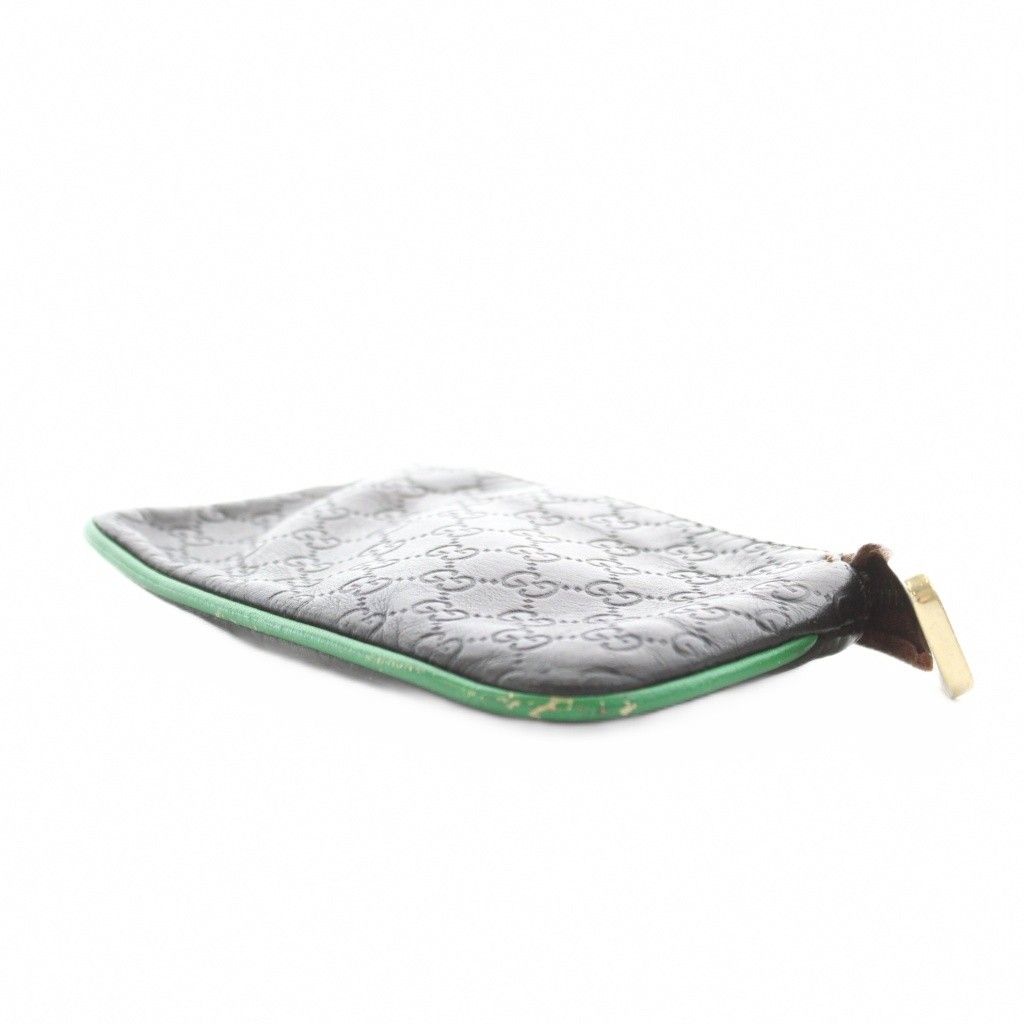 GUCCI Guccissima Coin Case Leather Black /AN14 • OH