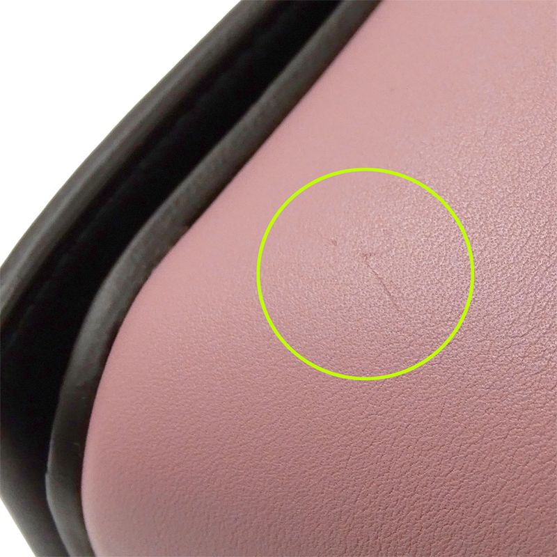 Celine Bag Shoulder Leather Frame Medium Pink Charcoal