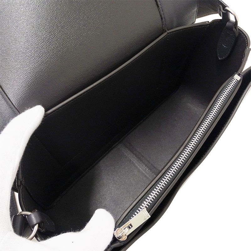 Celine Bag Shoulder Leather Frame Medium Pink Charcoal