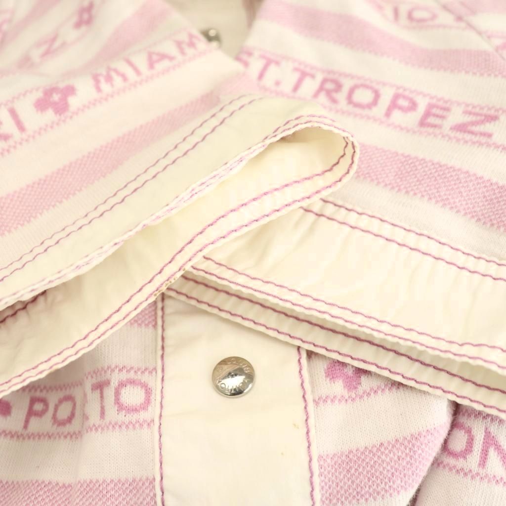LOUIS VUITTON Polo Dress Short Sleeve Mini Cotton Pink White /NR • OS