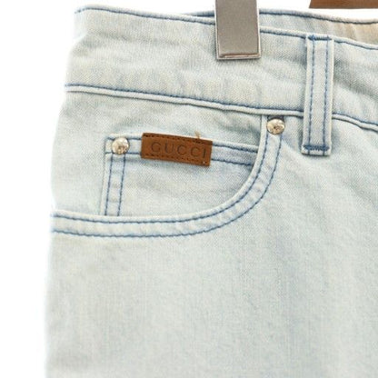 Gucci GG Stitch Denim Pants Jeans 40 Light Blue Df • OS