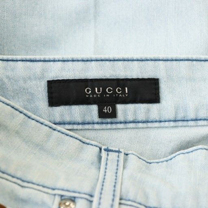 Gucci GG Stitch Denim Pants Jeans 40 Light Blue Df • OS