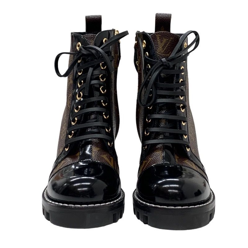 Louis Vuitton Star Trail Line Monogram Short Boots Ankle Boots Lace Up Leather