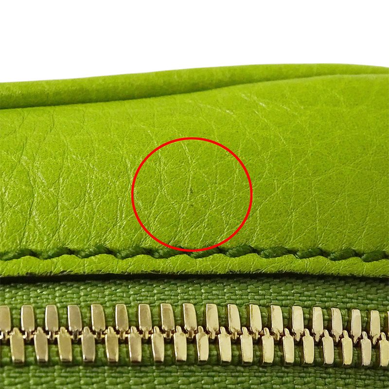 Gucci Bag Women's Brand Shoulder Bag Leather Soho Interlocking G Yellow Green