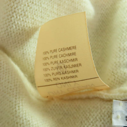 Chanel Vintage 100% Cashmere V-neck Long Sleeve Cardigan With Clover