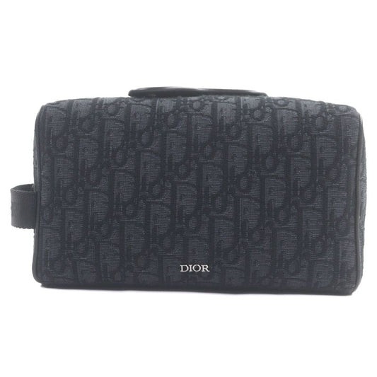 DIOR Homme 2adca474yky Oblique Rango Pouch Canvas Leather Clutch Bag With Logo
