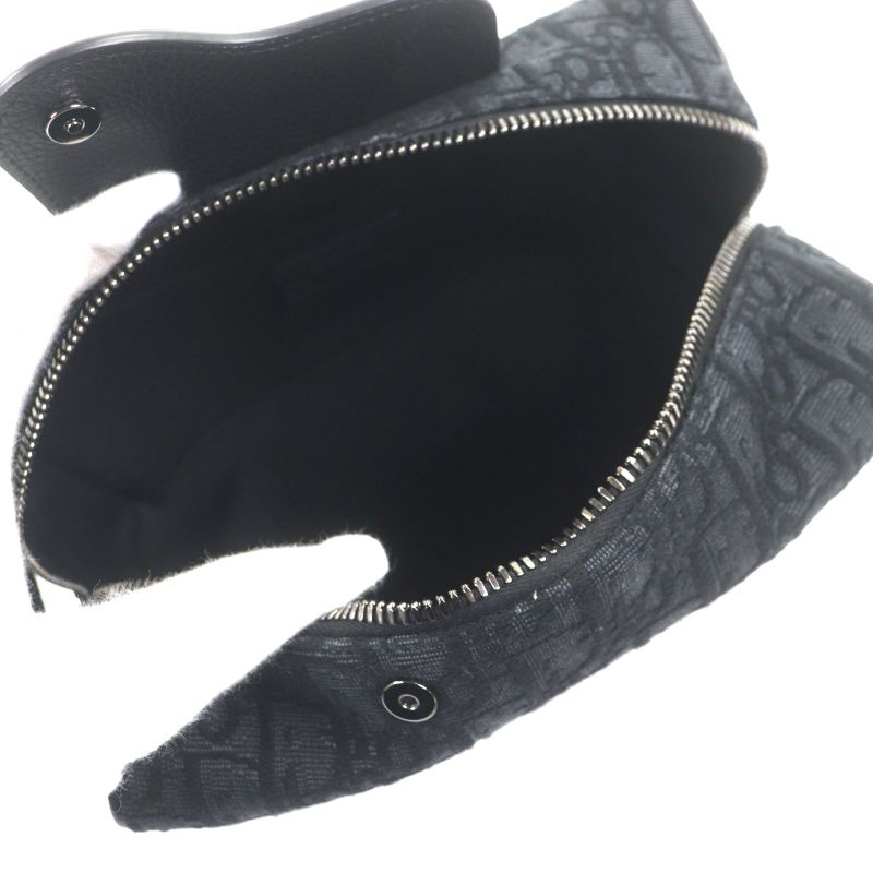 DIOR Homme 2adca474yky Oblique Rango Pouch Canvas Leather Clutch Bag With Logo