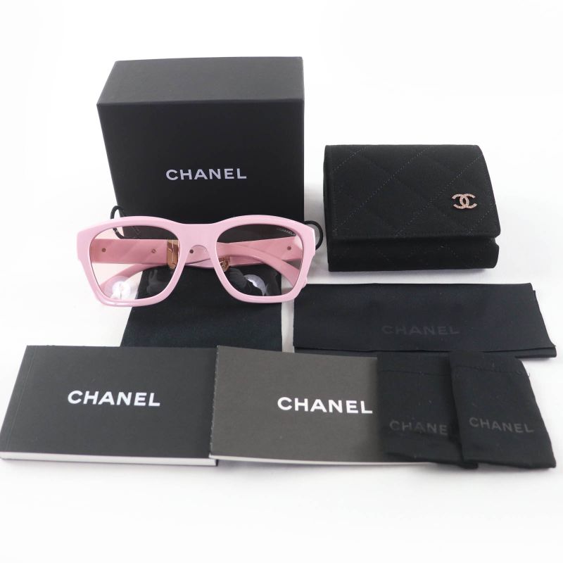 Chanel 71692 Square Shape Sunglasses Coco Mark Rhinestone Current Item Special