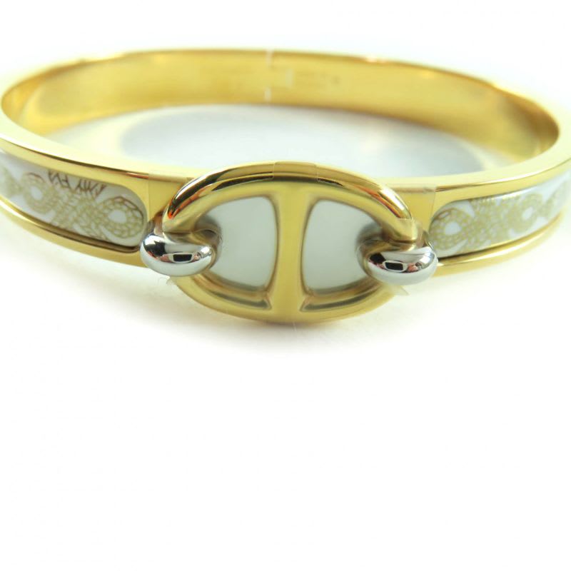 Hermes 2024 Mini Click Chaine D'ancre Grand Appara Bangle White Gold Box Storage