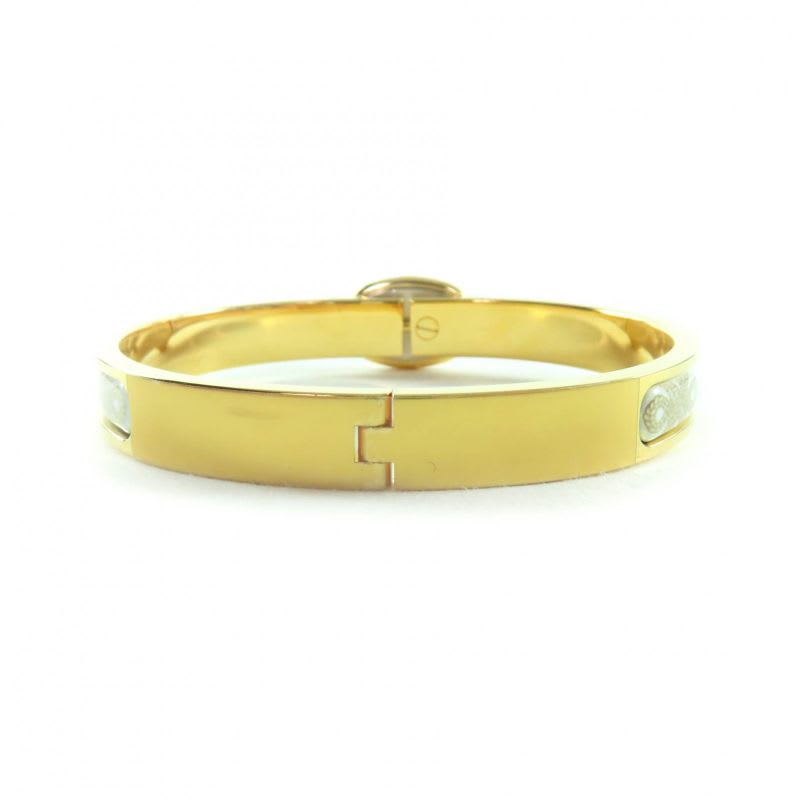 Hermes 2024 Mini Click Chaine D'ancre Grand Appara Bangle White Gold Box Storage