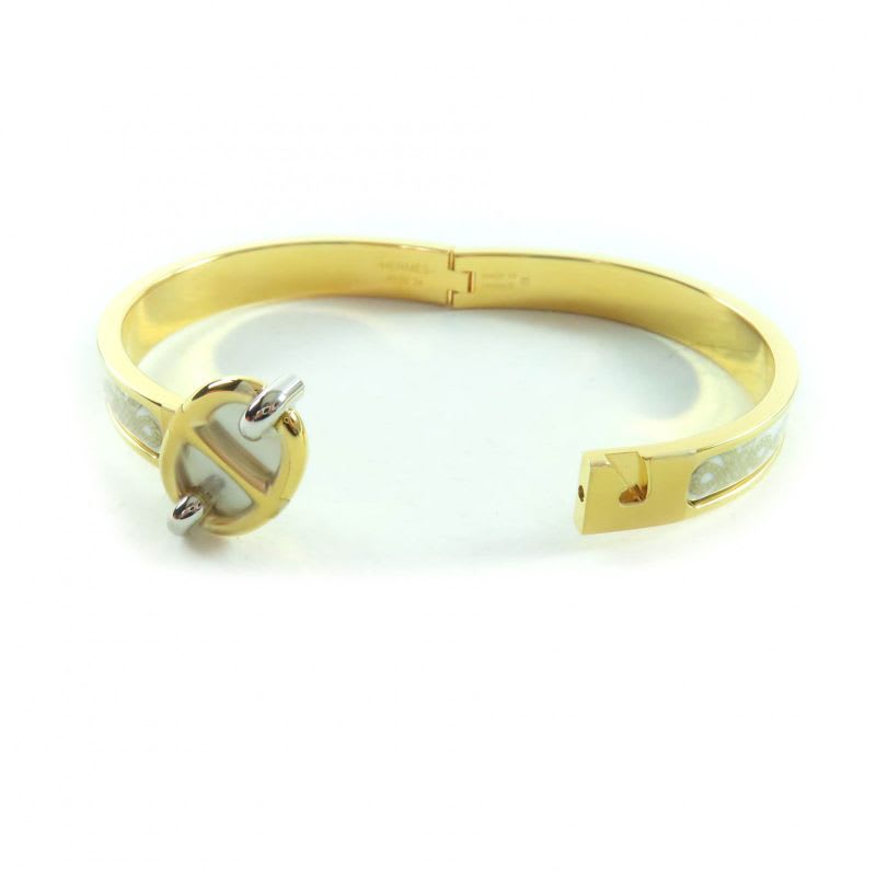 Hermes 2024 Mini Click Chaine D'ancre Grand Appara Bangle White Gold Box Storage