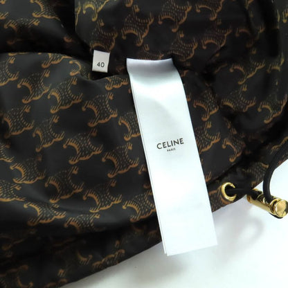 Celine 2 N Triomphe Macadam Bomber Down Jacket Outerwear Brown 40