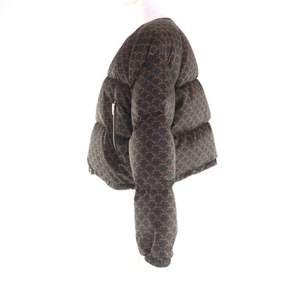 Celine 2 N Triomphe Macadam Bomber Down Jacket Outerwear Brown 40