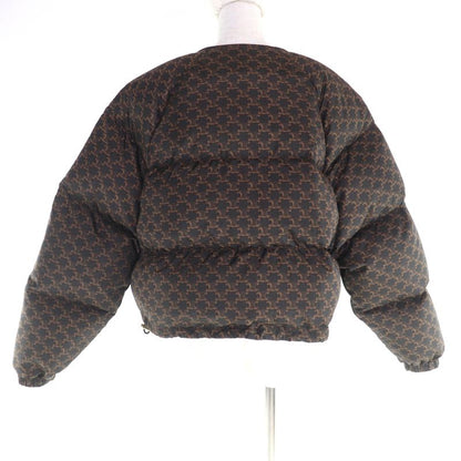 Celine 2 N Triomphe Macadam Bomber Down Jacket Outerwear Brown 40