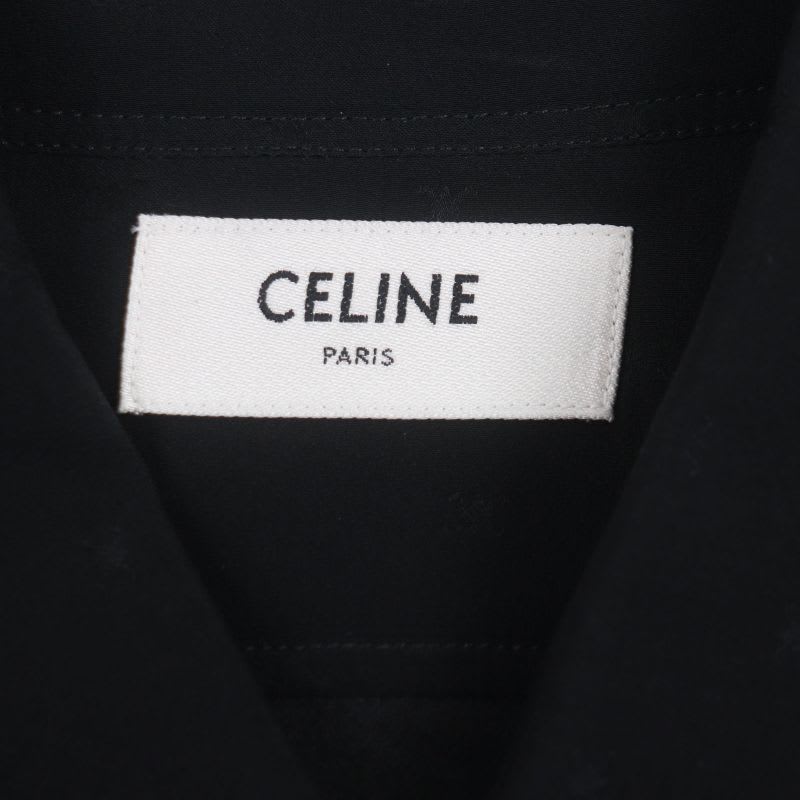 Celine 24 AW 2 C15 A805 V 100% Silk Micro Triomphe Long Sleeve Jacquard