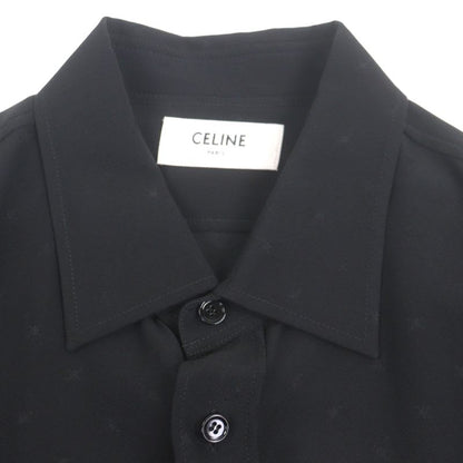 Celine 24 AW 2 C15 A805 V 100% Silk Micro Triomphe Long Sleeve Jacquard