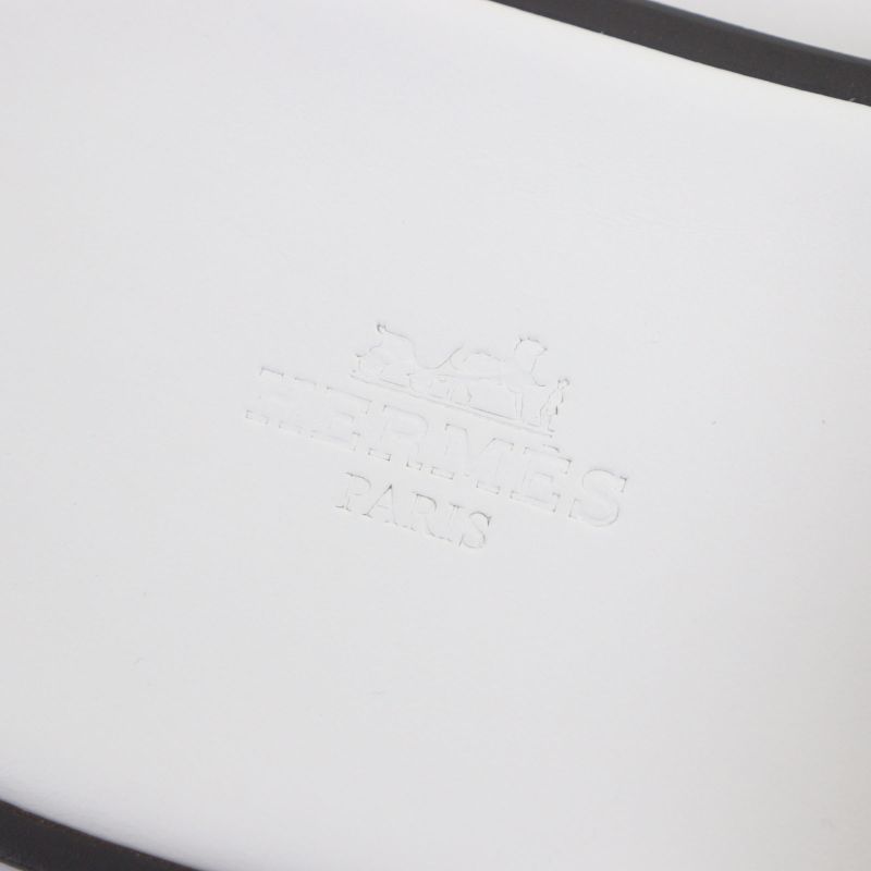 Hermes Izmir H ​​motif Leather Sandals Slide Sandals White 42 Boxes And Storage