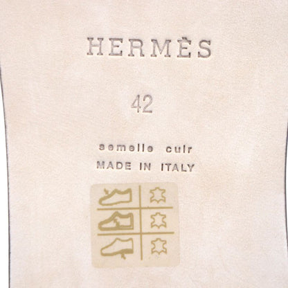 Hermes Izmir H ​​motif Leather Sandals Slide Sandals White 42 Boxes And Storage