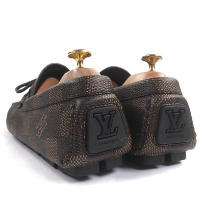 Louis Vuitton 1 Adgbg Driver Damier Grain Calf Leather Ebene Moccasin Deck