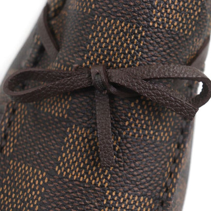 Louis Vuitton 1 Adgbg Driver Damier Grain Calf Leather Ebene Moccasin Deck
