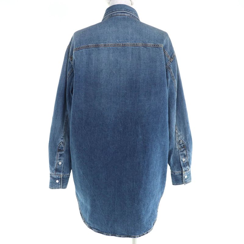 Gucci 24 SS 100% Cotton Interlocking G Brooch Filled Long Sleeve Denim