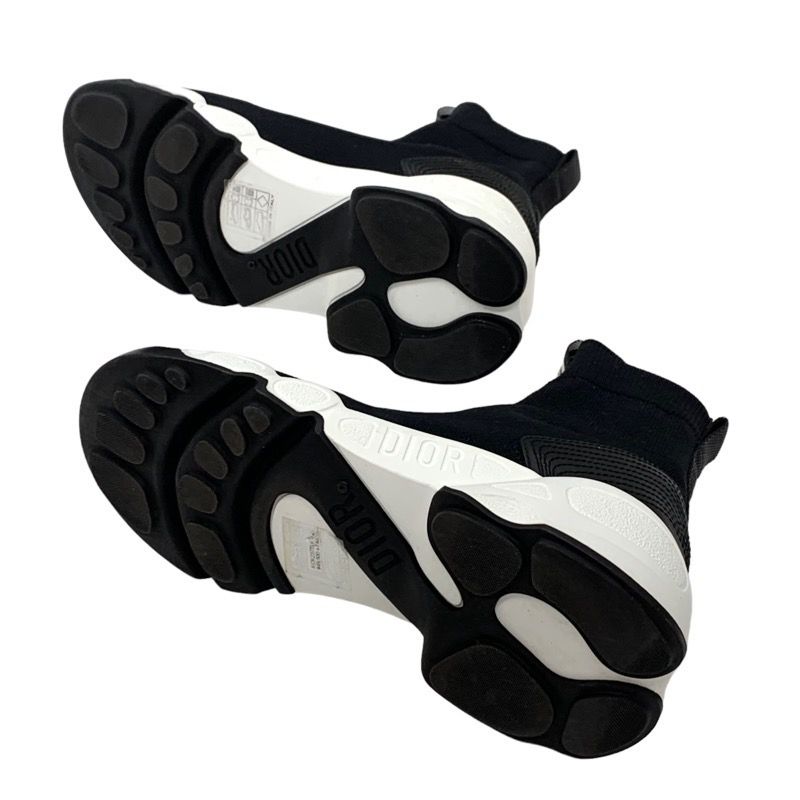 Christian DIOR Sneakers Socks Sneakers Shoes Logo Knit Black White