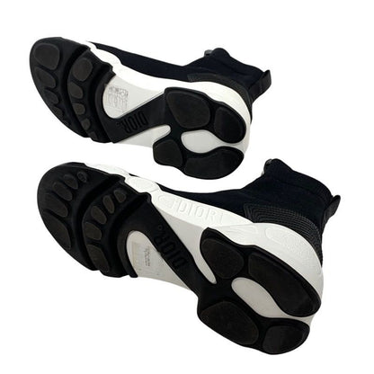 Christian DIOR Sneakers Socks Sneakers Shoes Logo Knit Black White