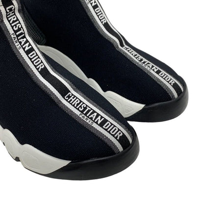 Christian DIOR Sneakers Socks Sneakers Shoes Logo Knit Black White
