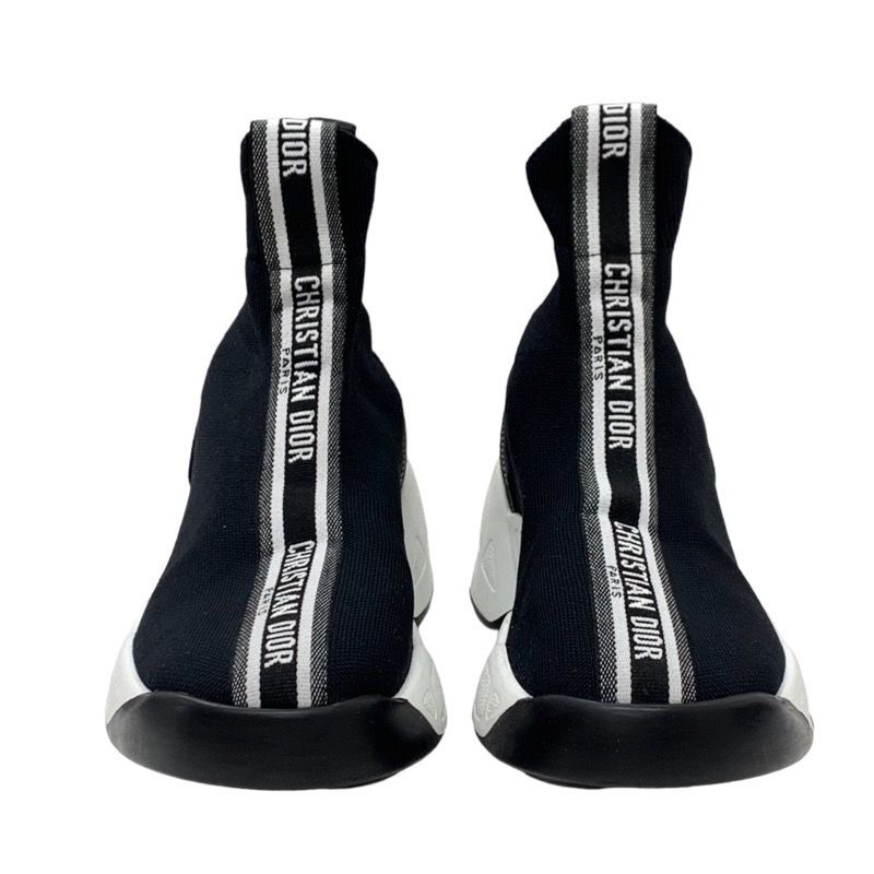 Christian DIOR Sneakers Socks Sneakers Shoes Logo Knit Black White