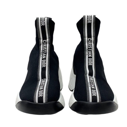 Christian DIOR Sneakers Socks Sneakers Shoes Logo Knit Black White