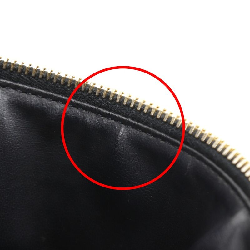 Chanel Chanel Vanity Handbag Caviar Leather Black Pouch