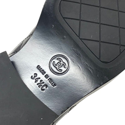 Chanel Loafers Shoes Leather Black Flat Shoes Here Mark Matelasse