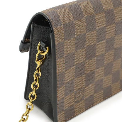 Louis Vuitton Damier Portefeuille Vavant Shoulder Bag Chain Shoulder Noir Black