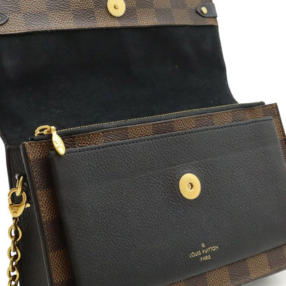 Louis Vuitton Damier Portefeuille Vavant Shoulder Bag Chain Shoulder Noir Black