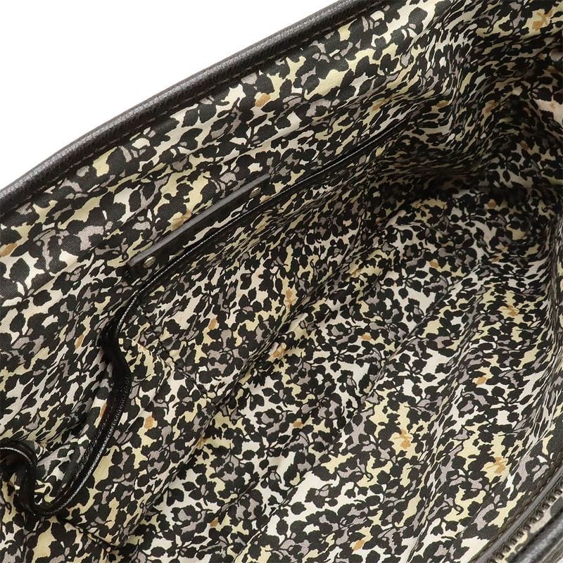 Celine Macadam Boogie Bag Handbag Tote Bag Denim Leather Black Silver Hardware
