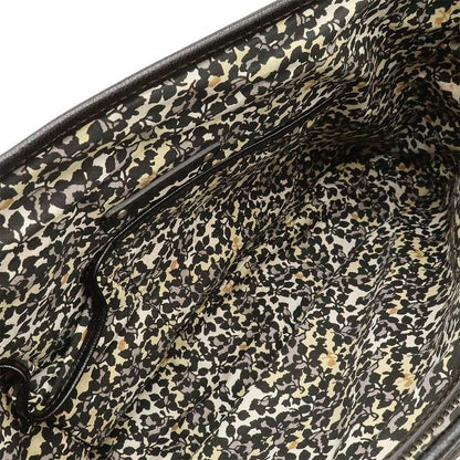 Celine Macadam Boogie Bag Handbag Tote Bag Denim Leather Black Silver Hardware