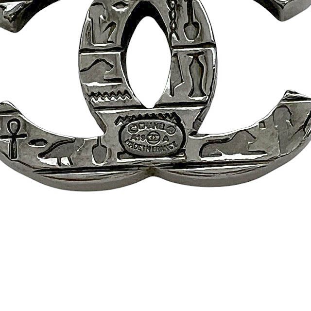 Chanel A19a Coco Mark Logo Stud Earrings Silver Used Aa▲• 251215