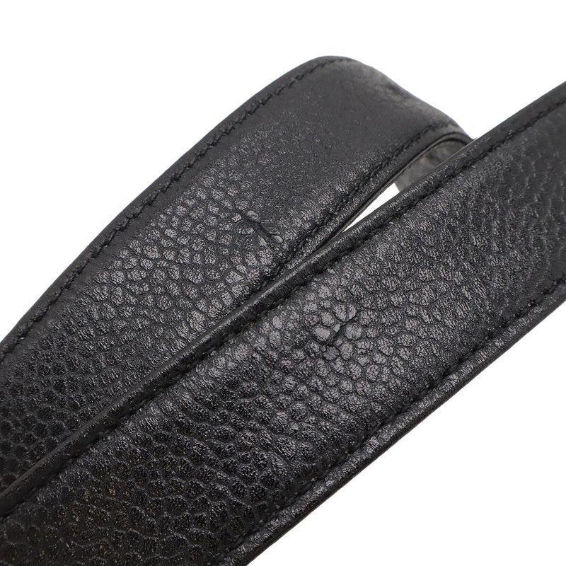 Chanel Matelasse Belt Bag Waist Pouch Body Bag Caviar Skin Leather Black Gold